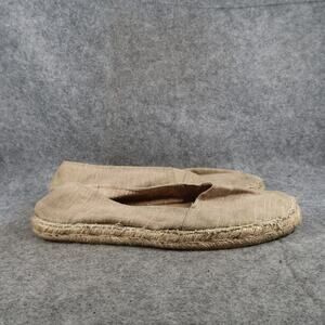 MIA Girl Shoes Womens 9 Espadrille Flats Slip On Casual Loafer Boho Fabric Tan